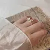 "Jazmín" Nuevo Anillo Chino Fresco y Elegante Artístico Quemado Blanco Flor Tridimensional Mate Sensación de Alta Calidad Anillo Abierto Ajustable