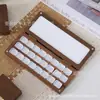 Caja de Pintura de Madera Spot Estilo Ins para Niños Caja de Pintura de Madera 12 Compartimentos 24 Compartimentos Caja Paleta de Acuarela Caja de Madera para Pigmentos