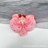 Pinza para el pelo de una sola cabeza con simulación de Phalaenopsis 3D, estilo europeo, con forma de mariposa y flor, accesorios para el pelo, tocado DIY, pinza de pico de pato, pinza lateral
