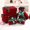 Caja de Regalo de Cumpleaños Negra Clásica en Stock para Venta al por Mayor, Caja de Regalo Grande Festiva y Ceremonial, Caja Vacía de Lujo con Lazo