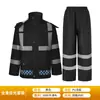 Conjunto de Impermeable Reflectante de Dos Piezas y Pantalón de Lluvia al por Mayor para Vigilancia de Tráfico, Saneamiento, Ciclismo y Protección Laboral, Transpirable y a Prueba de Tormentas
