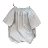 Camisa de Diseño Estilo Coreano con Rayas y Borde de Volantes para Mujer, Nuevo Top Versátil Chic de Manga Corta para Figuras Petite, Verano 2026
