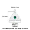 Chapado Electrolítico de Plata Pura S999 Colgante Triángulo Ojo del Diablo Personalizado Pulsera DIY Accesorios para Pulseras de Hombre