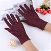 Guantes de protección solar de verano para mujer, primavera y otoño, finos, para andar en coche eléctrico, conducción, etiqueta, joyería elástica de encaje, protección UV