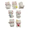 Serie de Gatitos Blancos con Temática de Comida Lindos de Dibujos Animados Accesorios de Resina DIY Pasadores Decoraciones para Fundas de Teléfono Materiales