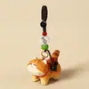 Chaveiro Pingente Escultura em Madeira Artesanal Gato Laranja Gordo Pingente de Gato Vaca Fofo para Mochila Escolar Presente para Mulheres Melhor Amiga