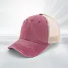 Gorra de Béisbol de Malla Perforada Lavable de Verano con Logo Personalizado, Recorte para Cola de Caballo, Gorra de Malla Transpirable, Sombrero de Sol para Protección Solar al Aire Libre