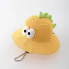 Chapéu de Sol Infantil para o Verão, Chapéu de Sol Fofo de Ursinho Desenho Animado para Meninos e Meninas, Protege a Pele Delicada do Bebê, Respirável com Tela