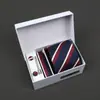 Nueva Caja de Regalo para Corbata de Hombre Transfronteriza con Bordado Jacquard, Stock Listo de Fábrica al por Mayor, Personalización de Logo, Empaque de Caja de Regalo de Alta Gama