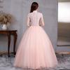 Vestido de Noite Elegante de Alta Qualidade para Mulheres 2026 Novo Modelo Traje para Apresentação Solo de Host Vestido Longo para Performance Estudantil