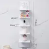 Parede doméstica Canto Triângulo Parede pendurada Rack de armazenamento Parede Divisória de canto Prateleira em camadas Cozinha Multi-camada Rack de armazenamento de parede