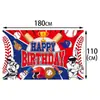 Amazon Tema Deportivo Fiesta de Cumpleaños Decoración Tela de Fondo Béisbol Suministros de Arreglo de Cumpleaños Banner de Fondo