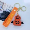 Novo Pingente Chaveiro de Abóbora de Halloween Transfronteiriço para Bolsa Chaveiro de Carro com Presente