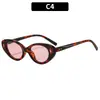 Óculos de Sol Pequenos Estilo Coreano Modernos Olho de Gato, Versáteis e Estilosos para Fotografia de Rua, Óculos de Sol com Proteção UV para Mulheres, Óculos com Tachas de Flecha