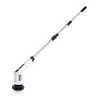 Cepillo de limpieza eléctrico inalámbrico con mango largo, cabezal de cepillo múltiple de plástico para cocina, cepillo para ranuras, cepillo para limpiar inodoros, mopa giratoria
