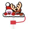 Amazon Hot Christmas Straw Cap Personalizado Soft Glue 10mm Straw Sleeve Party Straw Decorative Cap Capa de poeira