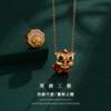 Cuentas de Transferencia de Tigre del Zodiaco Francés Antiguo Accesorios de Oro Arena Cuerda de Mano de Tigre de la Suerte de Este Año Collar Pulsera Accesorios diy