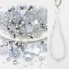 Paquete de Materiales DIY Flor de la Suerte Pulsera Cadena para Teléfono Móvil Pinza para el Cabello Pulsera Cadena para Teléfono Móvil Hecho a Mano Vidrio de Cristal Cuentas Sueltas Cuentas