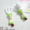Desenho Animado Nova Garfo Colher de Maçã Resina Acessórios DIY Cola de Creme Capa de Celular Buraco Sapato Grampo de Cabelo Bijuterias