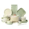Conjunto de Tigela e Prato de Cerâmica Cor Sob Esmalte Estilo Francês Creme, Alto Valor Estético, Tigela de Sopa Simples para Uso Doméstico, Novo Modelo 2026