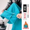Pantalones Jogger Casuales Sueltos de Felpa de Cintura Alta para Mujer, Estilo Convertible, Invierno 2026, Pantalones de Pierna Ancha de Algodón con Forro de Felpa