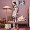 Estilo Coreano Nuevos Pijamas de Dibujos Animados para Mujer Winnie the Pooh Lindo Ropa de Casa para Niña Manga Corta Shorts Conjunto ins Suelto de Dos Piezas