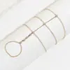 Pulsera Multicapa Incrustada con Diamantes, Elegante y de Alta Gama, Accesorio para la Mano de Cadena Dorada Sencillo y Versátil, Accesorio de Estilo Nicho para Mujeres