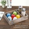 Caja de almacenamiento de tazas de escritorio de madera, caja de almacenamiento de especias y condimentos de cocina, caja de almacenamiento de servilletas de madera maciza vintage