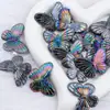Color Mágico Láser Mariposa 3D Colorida Acrílico con Cuentas Accesorios para el Cabello Funda de Teléfono Pegamento de Crema Accesorios Hechos a Mano DIY