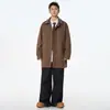 Chaqueta Casual para Hombre Abrigo de Longitud Media Primavera y Otoño Juventud Retro Americano Solapa Guapo Chaqueta de Otoño