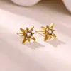 Pendientes de Perla Cerámica Ojo de Diablo Elegantes y con Estilo, Pendientes Geométricos de Corazón Lindos y Divertidos de Alta Gama al por Mayor