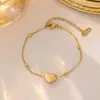 Pulseira que Não Desbota 2024 Nova Moda Japonesa e Coreana Pulseiras de Aço Titânio de Luxo Leve Pulseiras Fabricante Atacado