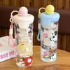 2026 Nuevo Modelo Vaso de Agua Flotante de Gran Capacidad para Niñas, Vaso Estudiantil de Alto Valor, Vaso de Agua de Plástico Portátil Lindo con Popote