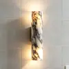 Lámpara de Pared de Mármol Transfronteriza con Iluminación Arriba y Abajo, Lámpara de Pared Cilíndrica Larga Estilo Americano para Fondo de Pared en Pasillo, Dormitorio, Mesita de Noche y Frente de Espejo