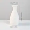 Jarrón de Cerámica Estilo Europeo Adornos de Instagram Manualidades Creativas de Escritorio Sala de Estar Transfronterizo Cocción Simple Estilo Sencillo Decoración de Porcelana Blanca