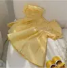 Vestido para Niñas Ropa Infantil Coreana 2026 Verano Nuevo Estilo Elegante Coreano Retro Bordado de Manga Corta Vestido de Princesa para Niñas