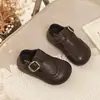 Zapatos de princesa para niños, gamuza, nueva colección primavera/otoño, estilo brogue, diseño calado, suela suave, zapatos pequeños de piel con estética retro inspirada en el bosque