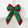 Nuevo Colgante de Árbol de Navidad con Lazo Bloque de Color de Doble Oreja Decoraciones Navideñas DIY Adornos para Colgar en la Ventana Venta al por Mayor