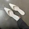 Sandálias de Encontro Sazonal com Bico Fino Estilo Francês, Salto Alto Fino para Mulheres, Novo Estilo 2026, Sandálias Elegantes Meio Chinelo para Mulheres