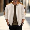 Jaqueta Masculina Casual de Manga Longa Outono Transfronteiriça Estilo Punk Tendência Bordado no Pulso Gola com Zíper