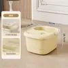 Cubeta para Baño de Pies Uso Doméstico Engrosada y Elevada con Ruedas Cubeta Portátil para Baño de Pies Aislamiento Sobre la Pantorrilla Masaje Cubeta para Lavar Pies Lavabo para Lavar Pies