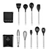 Balde de armazenamento spot cabo oco de aço inoxidável utensílios de cozinha de silicone conjunto de 12 peças conjunto de utensílios de cozinha conjunto de ferramentas de panificação