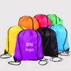 Mochila bolsa con cordón de poliéster 210D bolsa de mochila al por mayor directa bolsa de almacenamiento de impresión publicitaria logo