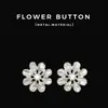 Fivela de Flor com Strass de Diamante Brilhante Botão de Moda Retro de Metal em Forma de Flor Fivela Decorativa para Terno Botão de Alto Padrão para Casacos de Pele