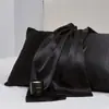 Envío directo transfronterizo Temu Etiquetado al por mayor en stock Satén de seda simulada Funda de almohada Núcleo de almohada sedoso refrescante Funda de almohada Ropa de cama