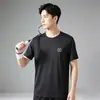 Camiseta de Manga Corta Elástica de Seda de Hielo para Hombre en Verano, Malla Fina, Transpirable, Fresca, Camiseta Deportiva Casual de Media Manga para Hombre 13011