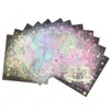 Papel de Origami Fluorescente Transparente Cuadrado de Doble Cara con Brillo que Brilla en la Oscuridad de los Doce Signos del Zodíaco para Manualidades Infantiles