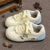 Estilo Coreano Fofo Doce Menina Primavera Outono Estilo Campus Versátil Tênis de Lona Feminino 2026 Novos Sapatos Brancos Casuais Retro Treinamento Alemão