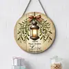 Adornos Navideños Creativos Transfronterizos Artesanías de Madera Cartel Redondo para Puerta Serie Colgante de Madera 20Cmos Colgante