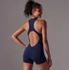 Novo Body Transfronteiriço Cor Sólida Alta Intensidade Sensação de Pele Nu Close-Fitting Esportivo Costas Abertas Roupa de Yoga Justa Roupa de Corrida Fitness